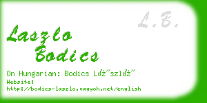 laszlo bodics business card